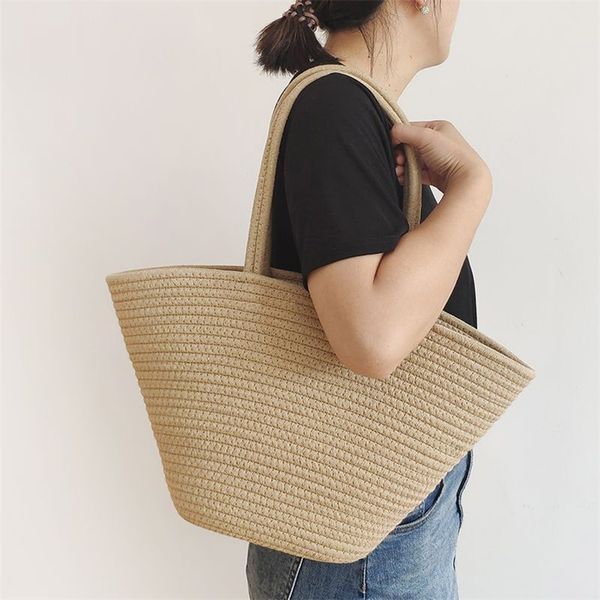 fashion retro cotton rope braided straw bag large capacity senior sense tote women's bag handmade woven beach circle bohemia handbag
fashion retro cotton rope braided straw bag large capacity senior sense tote women's bag handmade woven beach circle bohemia handbag