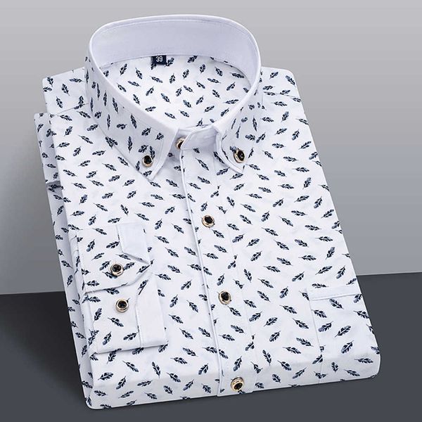 men's casual shirts new men's spring and autumn business attire men's lining printed thin casual shirt youth slim fitting lon, White;black
men's casual shirts new men's spring and autumn business attire men's lining printed thin casual shirt youth slim fitting lon, White;black