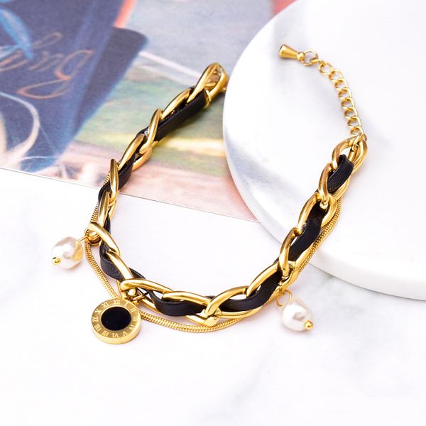 classic design clover charm bracelet woven leather bracelets jewelry for women gift, Golden;silver
classic design clover charm bracelet woven leather bracelets jewelry for women gift, Golden;silver