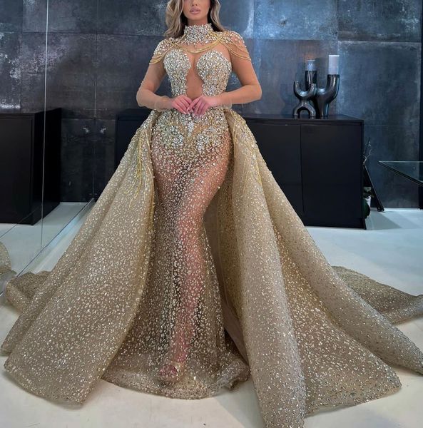 gold mermaid evening dresses long sleeves v neck halter appliques sequins floor length hollow detachable train diamonds prom dress plus size, Black;red
gold mermaid evening dresses long sleeves v neck halter appliques sequins floor length hollow detachable train diamonds prom dress plus size, Black;red