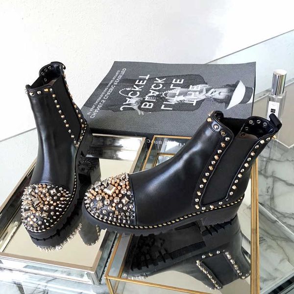 women designer boot fashion designer ankle martin boots women rivets shoes square heel platform knight motorcycle cow leather boots sz 35-40, Black
women designer boot fashion designer ankle martin boots women rivets shoes square heel platform knight motorcycle cow leather boots sz 35-40, Black