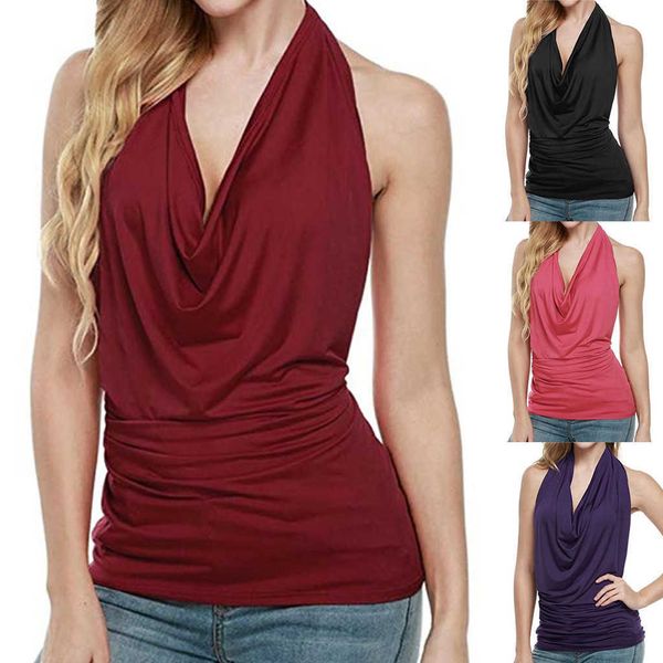 2023 halter camisole tank women drape v neck tanks camis skinny backless pink corset tee shirt femme woman t-shirt, White
2023 halter camisole tank women drape v neck tanks camis skinny backless pink corset tee shirt femme woman t-shirt, White