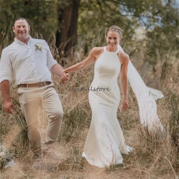 simple ivory boho wedding dress mermaid halter backless soft satin korean beach bridal gown sleeveless greek bohemain bride 2023 vestido de, White
simple ivory boho wedding dress mermaid halter backless soft satin korean beach bridal gown sleeveless greek bohemain bride 2023 vestido de, White