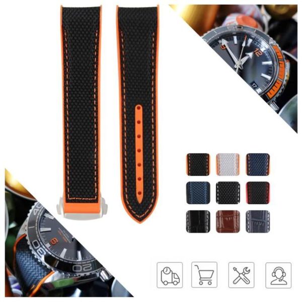 nylon watchband rubber leather watchstrap for omega planet ocean 215 600m man strap black orange gray 22mm 20mm with tools3841333, Black;brown
nylon watchband rubber leather watchstrap for omega planet ocean 215 600m man strap black orange gray 22mm 20mm with tools3841333, Black;brown