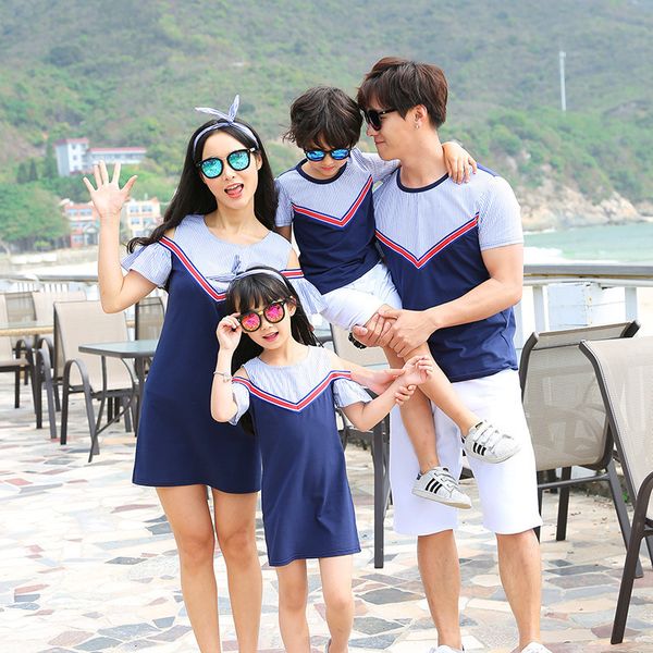 family matching outfits family matching clothes off shoulder cotton mother daughter dress father son t-shirt pants family set parent-child c, Blue
family matching outfits family matching clothes off shoulder cotton mother daughter dress father son t-shirt pants family set parent-child c, Blue