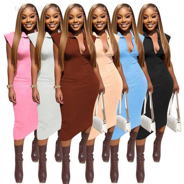 wholesale dresses summer women bodycon dress solid sleeveless turn-down collar midi skirts casual street wear long style hip packaged skirt, Black;gray
wholesale dresses summer women bodycon dress solid sleeveless turn-down collar midi skirts casual street wear long style hip packaged skirt, Black;gray