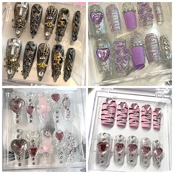 nail practice display handmade y2k cute false s tips glitter press on reusable long coffin ballet acrylic fake with glue 230505
nail practice display handmade y2k cute false s tips glitter press on reusable long coffin ballet acrylic fake with glue 230505