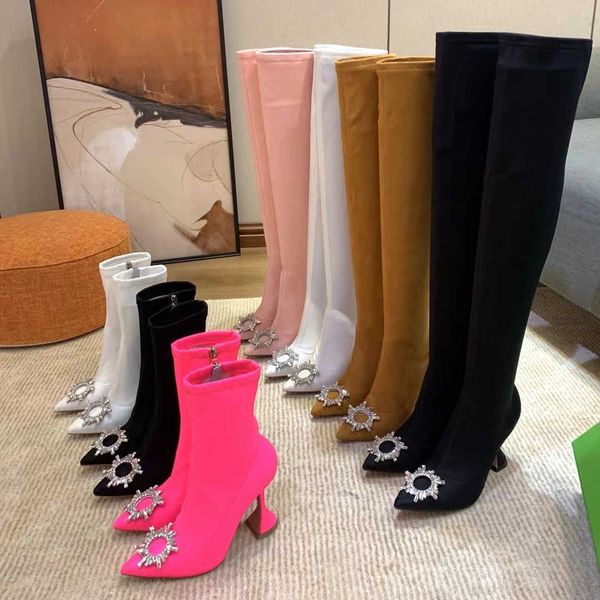 amina designer muadi over knee boot pointed toe boots women horseshoe heel boots desert boots radiant crystal winter shoes with box no389, Black
amina designer muadi over knee boot pointed toe boots women horseshoe heel boots desert boots radiant crystal winter shoes with box no389, Black