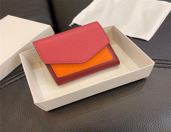 cowhide short wallet money clips women purses 3 fold pouch card holder candy color designer wallets with box4042394, Black
cowhide short wallet money clips women purses 3 fold pouch card holder candy color designer wallets with box4042394, Black