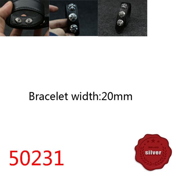 50231 hip hop s925 sterling silver genuine leather bracelet black leather punk style vintage personalized cross flower letter jewelry couple
50231 hip hop s925 sterling silver genuine leather bracelet black leather punk style vintage personalized cross flower letter jewelry couple