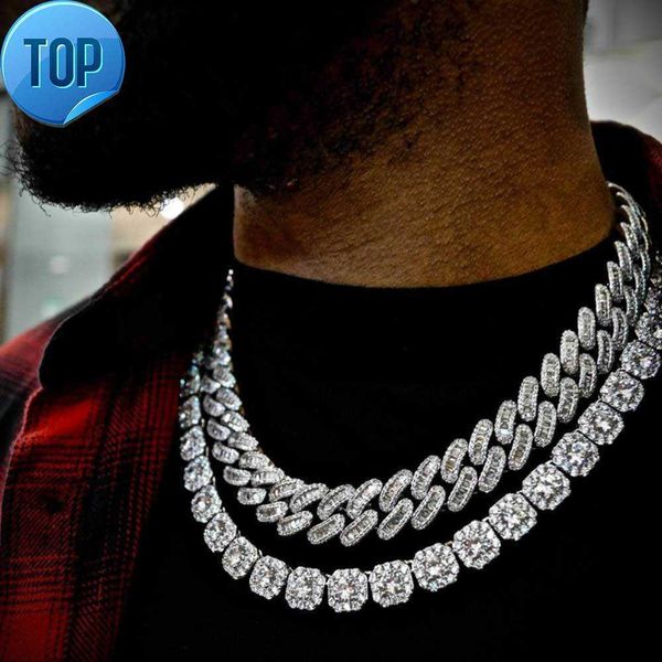 wholesale 10mm 12mm clustered necklace jewelry choker white gold plated iced out square cluster tennis chain, Silver
wholesale 10mm 12mm clustered necklace jewelry choker white gold plated iced out square cluster tennis chain, Silver