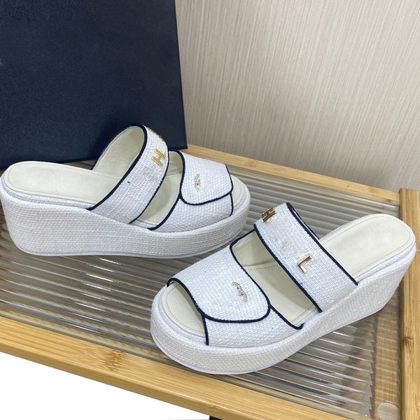 womens wedge platform heels 6.5cm sandals designer tweed slip on slippers grosgrain mules ladies slides outdoor leisure shoe retro black bea
womens wedge platform heels 6.5cm sandals designer tweed slip on slippers grosgrain mules ladies slides outdoor leisure shoe retro black bea