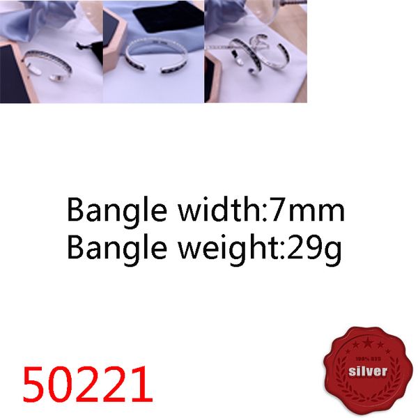 50215 bangle hip hop s925 sterling silver bracelet punk style vintage personalized cross flower letter jewelry couple popular accessories, Black
50215 bangle hip hop s925 sterling silver bracelet punk style vintage personalized cross flower letter jewelry couple popular accessories, Black