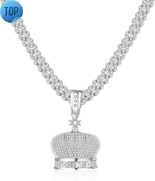 junvirtuous mens cuban link chain silver cuban necklace 20in crown pendant iced out miami diamond hip hop jewelry for men and women
junvirtuous mens cuban link chain silver cuban necklace 20in crown pendant iced out miami diamond hip hop jewelry for men and women