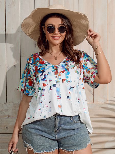 women's plus size tshirt finjani graphic print vneck tee women summer casual loose short sleeves 230506, Black
women's plus size tshirt finjani graphic print vneck tee women summer casual loose short sleeves 230506, Black