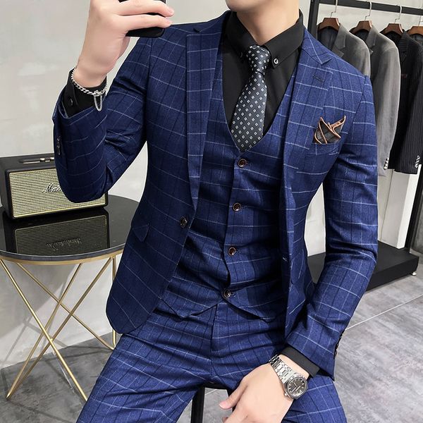 men's suits blazers jackets pantsvest luxury men groom wedding tuxedo fashion plaid business suits casual business suit three-piece 230, White;black
men's suits blazers jackets pantsvest luxury men groom wedding tuxedo fashion plaid business suits casual business suit three-piece 230, White;black