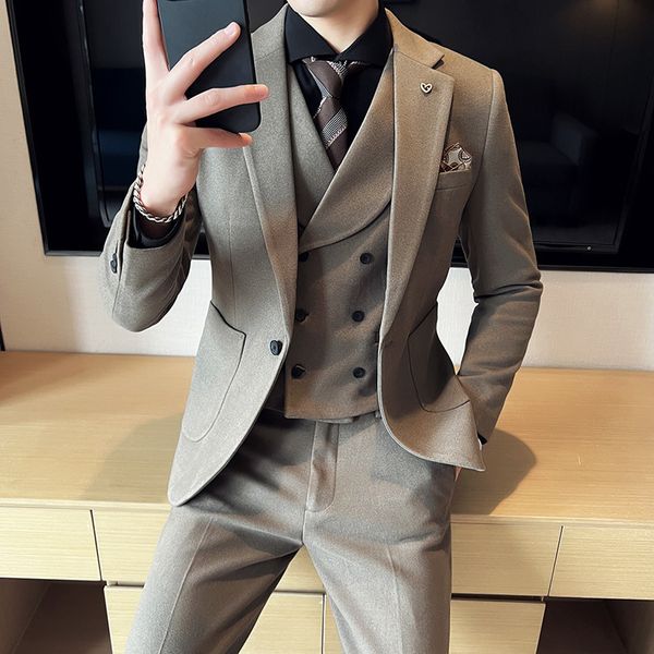 men's suits blazers blazersvestpants men groom wedding dress suits/male slim fit solid color 3 piece suits men tuxedos jackets 230506, White;black
men's suits blazers blazersvestpants men groom wedding dress suits/male slim fit solid color 3 piece suits men tuxedos jackets 230506, White;black