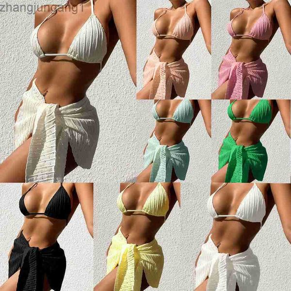 designer bikini swimwear women's new 2023 three piece set hanging neck mesh skirt bikini split bikini swimwear, White;black
designer bikini swimwear women's new 2023 three piece set hanging neck mesh skirt bikini split bikini swimwear, White;black