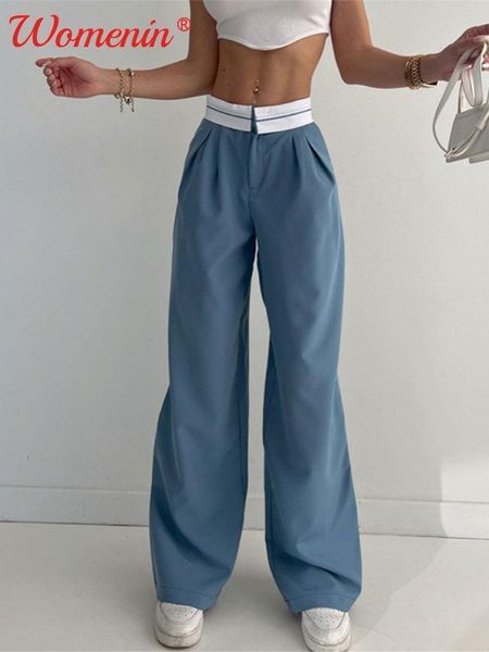 women's pants casual straight high waist pleated office ladies trousers elegant simple loose female 2023 spring in 230506, Black;white
women's pants casual straight high waist pleated office ladies trousers elegant simple loose female 2023 spring in 230506, Black;white