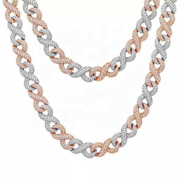 popular trendy iced out vvs moissanite two tone color cuban necklace 16mm infinity sterling silver 925 cuban necklace
popular trendy iced out vvs moissanite two tone color cuban necklace 16mm infinity sterling silver 925 cuban necklace