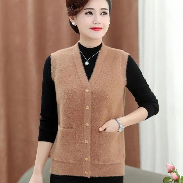 leather imitation mink velvet vest coat women autumn sleeveless cardigan vneck singlebreasted pocket gilet femme solid waistcoat, Black
leather imitation mink velvet vest coat women autumn sleeveless cardigan vneck singlebreasted pocket gilet femme solid waistcoat, Black