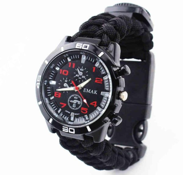 outdoor camping equipment mountaineering watch umbrella rope woven sports waterproof watch8808474, Slivery;black
outdoor camping equipment mountaineering watch umbrella rope woven sports waterproof watch8808474, Slivery;black