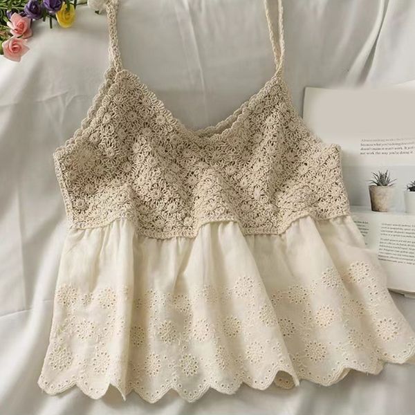 camisoles tanks women hollow crochet sleeveless tank sweet floral lace patchwork camisole pleated flared hem sling vest beachwear 230506, Black;white
camisoles tanks women hollow crochet sleeveless tank sweet floral lace patchwork camisole pleated flared hem sling vest beachwear 230506, Black;white