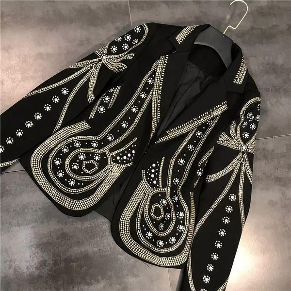 pants blingbling allmatch net red gold drilling rivet pattern long sleeve blazer jacket spring autumn women black suits coat 4xl, White
pants blingbling allmatch net red gold drilling rivet pattern long sleeve blazer jacket spring autumn women black suits coat 4xl, White