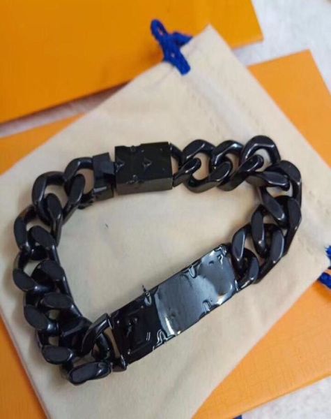 designer identification mans bracelet high qualtiy alloy buckle bracelets for man and woman gift with box9120175, Black
designer identification mans bracelet high qualtiy alloy buckle bracelets for man and woman gift with box9120175, Black