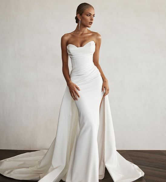 modern mermaid wedding dress sweetheart front slit backless boho soft satin bridal gowns party 2023 robe de mariee vestidos de noiva, White
modern mermaid wedding dress sweetheart front slit backless boho soft satin bridal gowns party 2023 robe de mariee vestidos de noiva, White