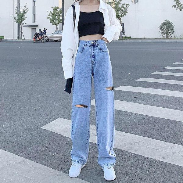 jeans high waist jeans woman vintage ripped holes jeans for women jeans for women pockets casual streetwear denim trouser, Blue
jeans high waist jeans woman vintage ripped holes jeans for women jeans for women pockets casual streetwear denim trouser, Blue