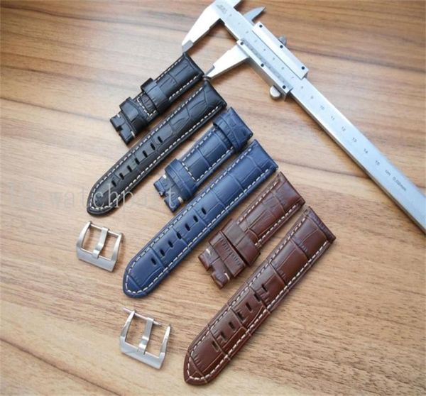 watchpart watchband handmade genuine leather watch strap with pin buckle fit pam watch in 24mm black brown blue mens watches3947704
watchpart watchband handmade genuine leather watch strap with pin buckle fit pam watch in 24mm black brown blue mens watches3947704