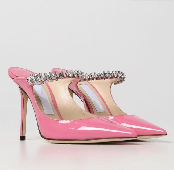 luxury design dress shoes women sandal bing heel mules sandals jewel strap high heel crystal-strap patent leather and pointe toe slipper sli, Black
luxury design dress shoes women sandal bing heel mules sandals jewel strap high heel crystal-strap patent leather and pointe toe slipper sli, Black