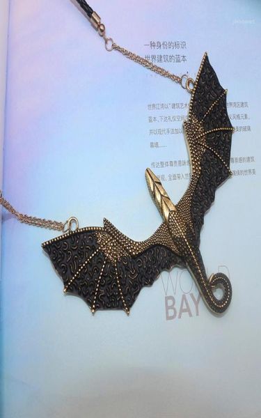 punk retro gothic jewelry antique black gold dragon pendant necklace vintage pterosaur charm necklace women man gift drop ship17651172, Silver
punk retro gothic jewelry antique black gold dragon pendant necklace vintage pterosaur charm necklace women man gift drop ship17651172, Silver