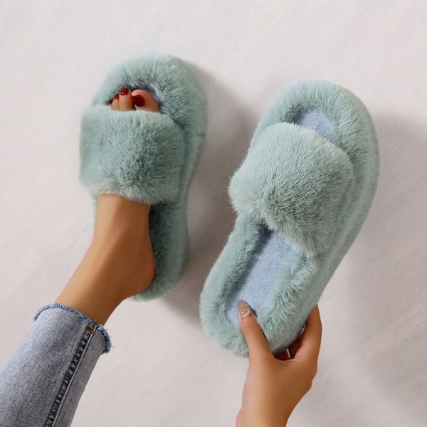 fashion women fluffy slippers winter warm slippers woman flat platform slippers furry faux fur slides for women 42, Black
fashion women fluffy slippers winter warm slippers woman flat platform slippers furry faux fur slides for women 42, Black
