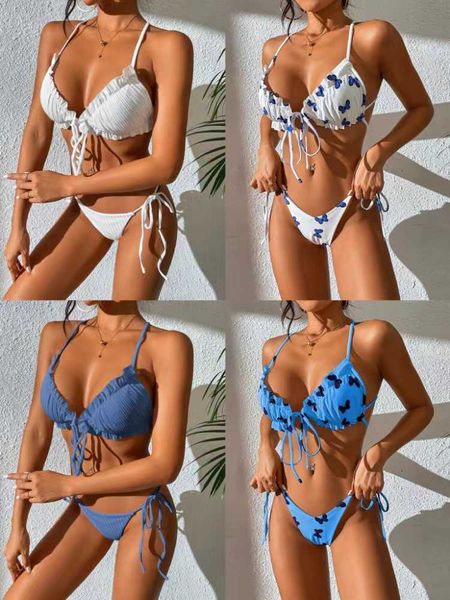 women's swimwear 2023 swimsuit micro bikini women solid color high leg thong swimwear bikinis new female 2 piece bathing suit beachwear, White;black
women's swimwear 2023 swimsuit micro bikini women solid color high leg thong swimwear bikinis new female 2 piece bathing suit beachwear, White;black