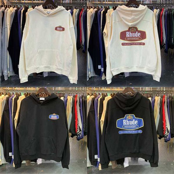 men's hoodies sweatshirts rhude motorsport racing blue red crest printing cotton terry men women rhude hoodie oversize sweatshirts, Black
men's hoodies sweatshirts rhude motorsport racing blue red crest printing cotton terry men women rhude hoodie oversize sweatshirts, Black