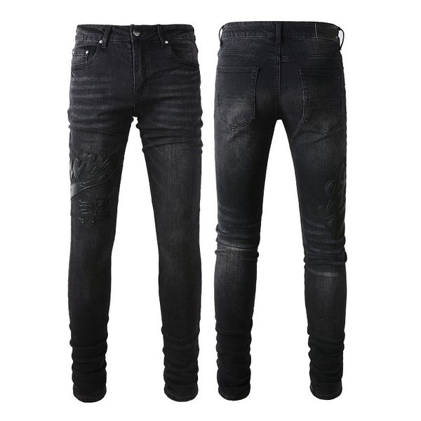 designer stack jeans european ripped jean men embroidery quilting ripped for trend brand vintage pant mens fold slim skinny fashion jeans ss, Blue
designer stack jeans european ripped jean men embroidery quilting ripped for trend brand vintage pant mens fold slim skinny fashion jeans ss, Blue