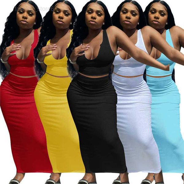 summer women two piece dress tank crop skirt plus size s-2xl outfits solid color tracksuits sleeveless black t-shirt+midi skirts 2pcs sets 4, White
summer women two piece dress tank crop skirt plus size s-2xl outfits solid color tracksuits sleeveless black t-shirt+midi skirts 2pcs sets 4, White