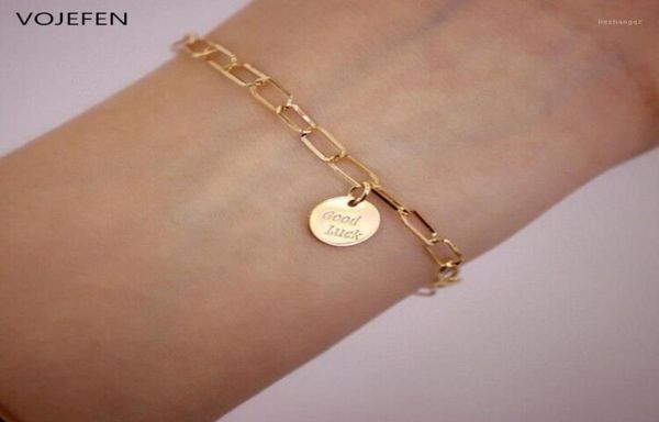 other bracelets vojefen au750 yellow 18k real gold bracelet withquotgood luckquot pendant paper clip link golden chain for wom8353400, Golden;silver
other bracelets vojefen au750 yellow 18k real gold bracelet withquotgood luckquot pendant paper clip link golden chain for wom8353400, Golden;silver