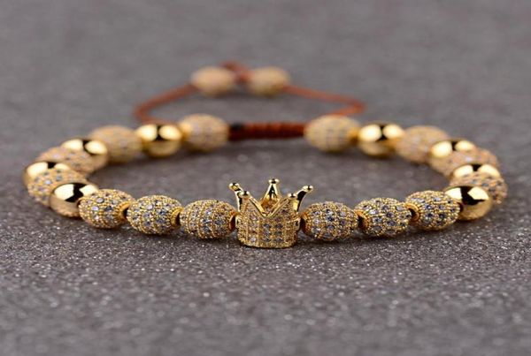 luxury gold crown classic men039s bracelet zircon beaded charm ladies 8mm hollow copper bead braided beaded strands8369753, Black
luxury gold crown classic men039s bracelet zircon beaded charm ladies 8mm hollow copper bead braided beaded strands8369753, Black