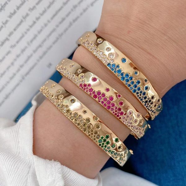bangle 3pcs trendy colorful rainbow cubic zircon women charm jewelry 18k gold plated bracelet wedding party 230506, Black
bangle 3pcs trendy colorful rainbow cubic zircon women charm jewelry 18k gold plated bracelet wedding party 230506, Black