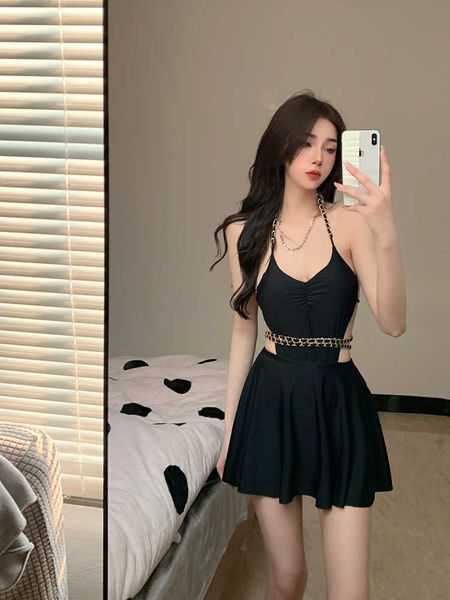 women's swimwear korean swimsuit women's spring one piece dress 2022 new popular high grade backless swimsuit j230506, White;black
women's swimwear korean swimsuit women's spring one piece dress 2022 new popular high grade backless swimsuit j230506, White;black