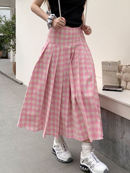skirts surmiitro long midi skirt women summer korean fashion pink plaid elegant aesthetic high waist skirt female 230506, Black
skirts surmiitro long midi skirt women summer korean fashion pink plaid elegant aesthetic high waist skirt female 230506, Black