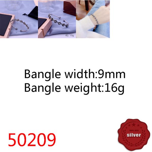 50209 hip hop s925 sterling silver open bracelet punk style vintage personalized cross flower letter jewelry couple popular accessories, Black
50209 hip hop s925 sterling silver open bracelet punk style vintage personalized cross flower letter jewelry couple popular accessories, Black
