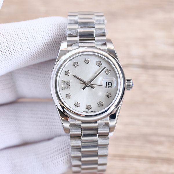 classic ladies automatic mechanical watches 31mm fashion women watch stainless steel strap waterproof design wristwatch gift montre de luxe, Slivery;black
classic ladies automatic mechanical watches 31mm fashion women watch stainless steel strap waterproof design wristwatch gift montre de luxe, Slivery;black