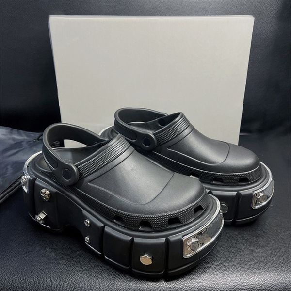 women men slippers fashion triple s flip flops hardcrocs beach pool slides sandals sports punk style rubber rivet slide casual foam shoes wa, Black
women men slippers fashion triple s flip flops hardcrocs beach pool slides sandals sports punk style rubber rivet slide casual foam shoes wa, Black