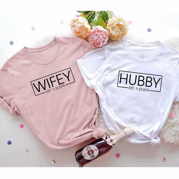wifey hubby pure polyester t-shirt funny couples tees cute honeymoon trip gift tshirt for men tx5509, White;black
wifey hubby pure polyester t-shirt funny couples tees cute honeymoon trip gift tshirt for men tx5509, White;black