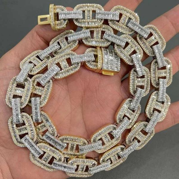 new arrival 925 silver two tone baguette diamond custom men's mariner link chain 16mm 40ct iced out cuban chain
new arrival 925 silver two tone baguette diamond custom men's mariner link chain 16mm 40ct iced out cuban chain