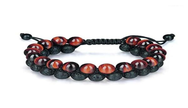 beaded strands fyjs unique handmade weave 8 mm round beads layer tiger eye stone elastic bracelet black lava jewelry16550051
beaded strands fyjs unique handmade weave 8 mm round beads layer tiger eye stone elastic bracelet black lava jewelry16550051